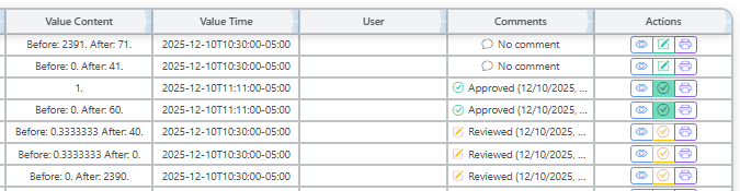 Audit review options